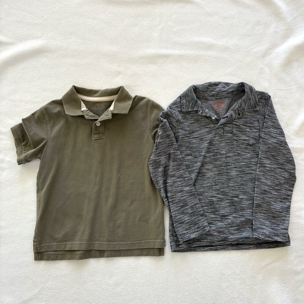 Size Small boy collared shirts- pair of shirts with collar- grey collared shirt